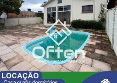 LOCAÇÃO – CASA AMPLA COM QUIOSQUE E PISCINA