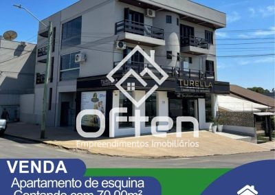 VENDA – APARTAMENTO DE ESQUINA COM DOIS DORMITÓRIOS