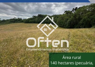 VENDA – ÁREA RURAL COM 140 HECTARES